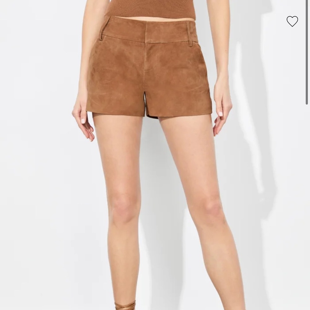 Alice and Olivia suede cady shorts